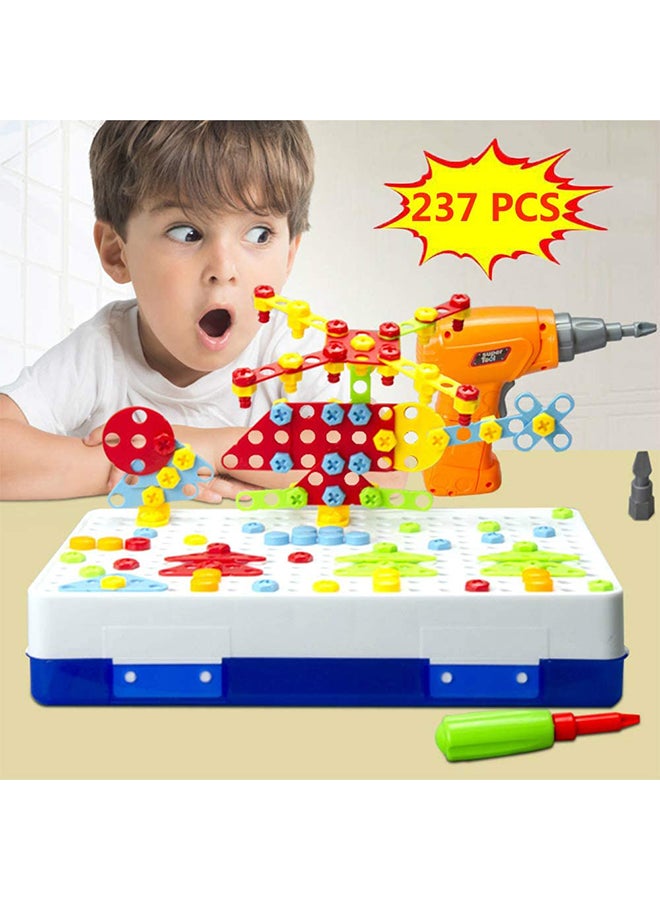 لعبة بناء أحجية قطع تركيب تعليمية بتصميم مثقاب. 31.2 x 24.9 x 6.7 cmسم - Image 5