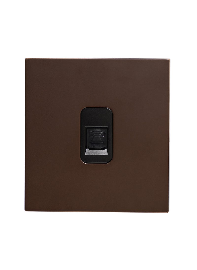 Donmarco - TEL Socket (RJ11) – Stainless Steel Panel , Fire-Resistant , 3-Year Warranty , Durable and Reliable Connection (Dark Antique Brass) - Image 1