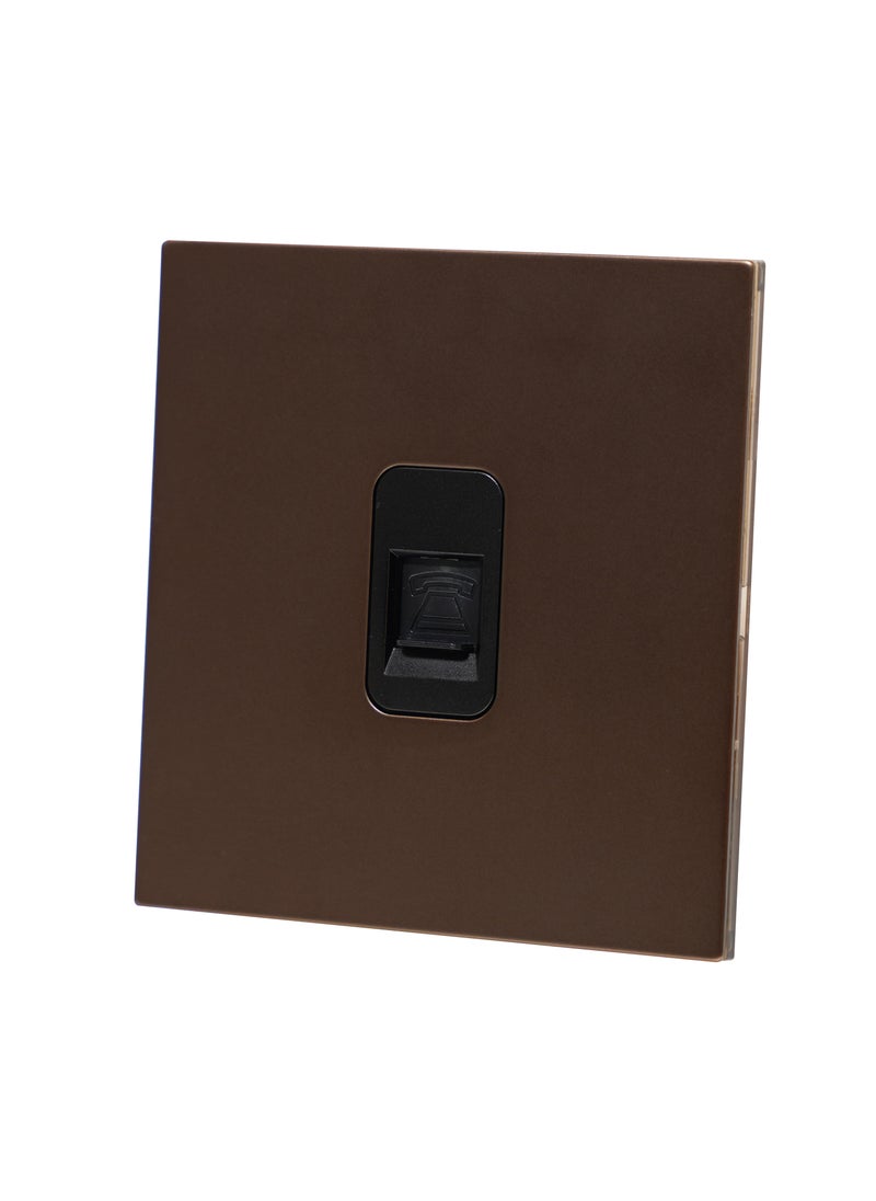 Donmarco - TEL Socket (RJ11) – Stainless Steel Panel , Fire-Resistant , 3-Year Warranty , Durable and Reliable Connection (Dark Antique Brass) - Image 1