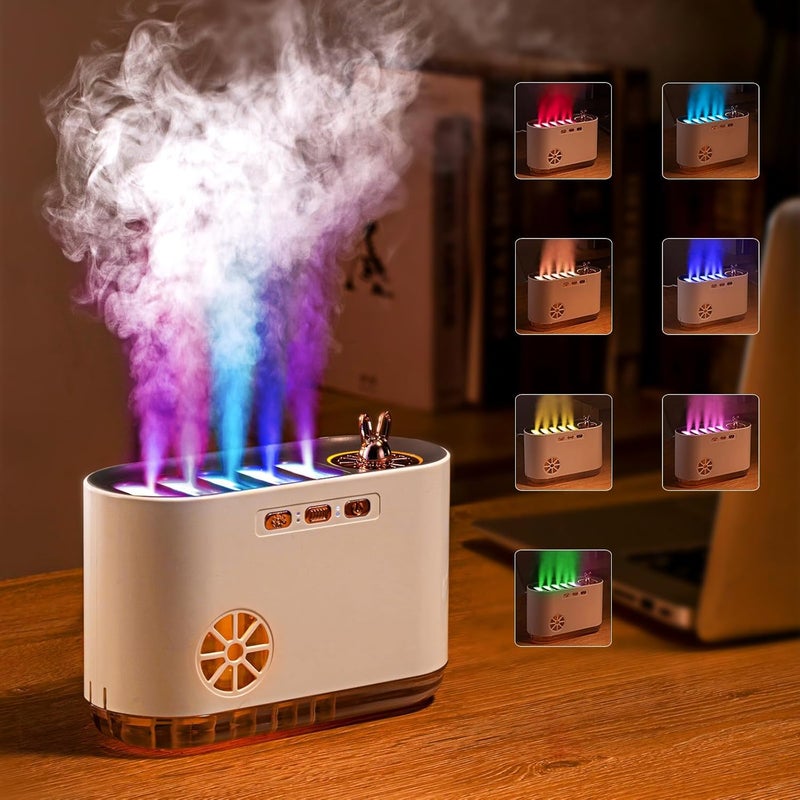إكسفور موزعات الزيوت العطرية الأساسية فليم، تغيير ألوان RGB مع مزامنة الموسيقى، موزع عطور 700 مل هادئ بضباب بارد مع 5 فتحات لتعطير، إيقاف تلقائي عند نفاد الماء للمنزل والمكتب واليوجا - Image 1