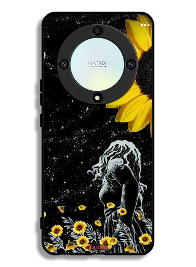 Tolwak Honor X9a Protective Case Cover Girl Look At Moon Art - Image 1