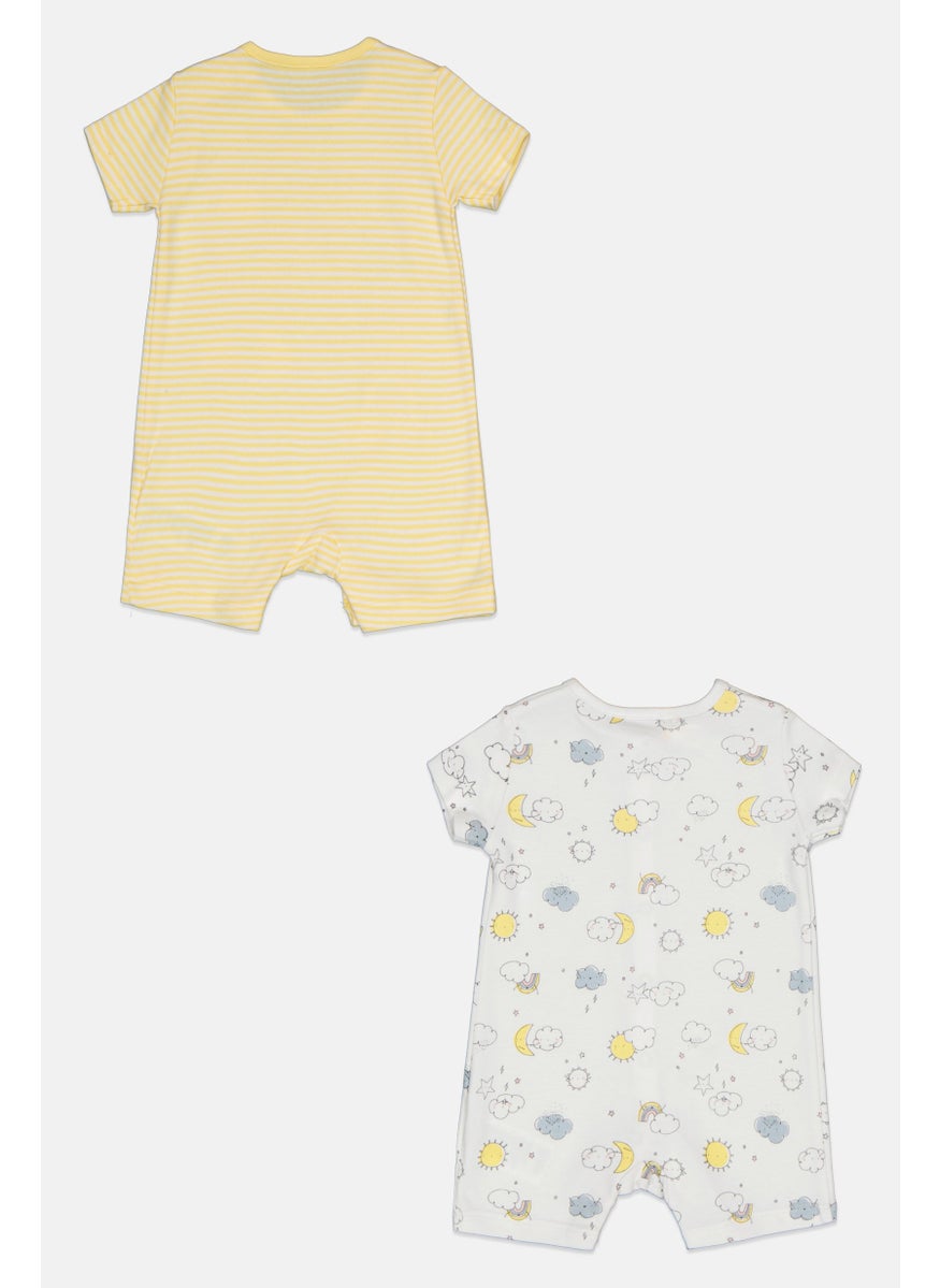 mothercare Toddlers Girl 2 Pieces Allover Print Romper, Multicolor  - Image 2