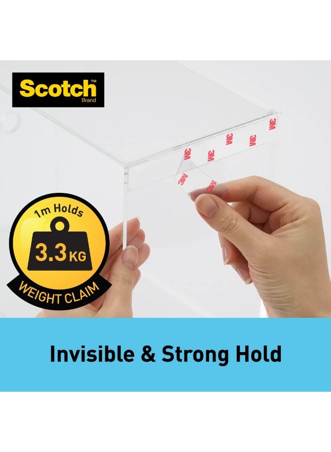 Scotch Clear Double-Sided Tape, Heavy Duty, Strong Adhesive, Invisible Finish, Holds 3.3 kg per Meter, works on uneven surfaces - Image 3