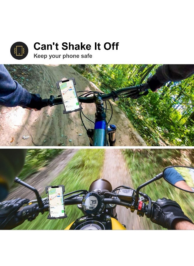 FLOWING - Phone Holder for Bike and Motorcycle Phone Mount Bicycle Cell Phone Mount Clamp for Handlebar - Image 1