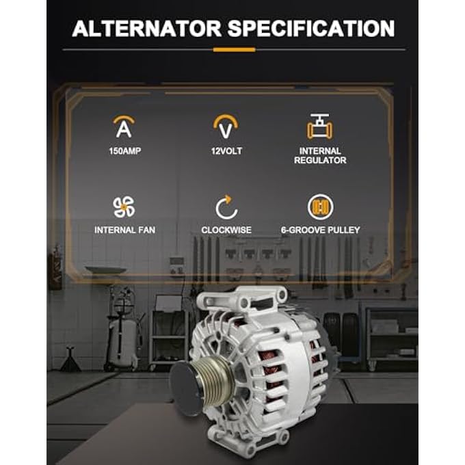 ROADFAR Alternator Compatible for Mercedes-Benz for C250 1.8L 2012-2015, Replace 11822 11814 - Image 1