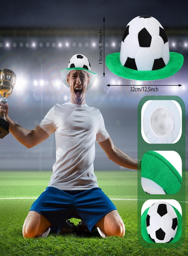 ShinyMatch 1 PC Soccer Ball Hat Funny Soccer Shaped Hat Sport Event Costume Hats Party Supplies Cosplay Headgear Cap Sports Fans Gift Football Birthday Costume Dress up for Holiday Decoration - Image 2