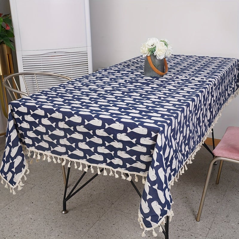 Piece Cotton Linen Printed Tablecloth 140 260 Size Suitable For All Seasons - Image 1
