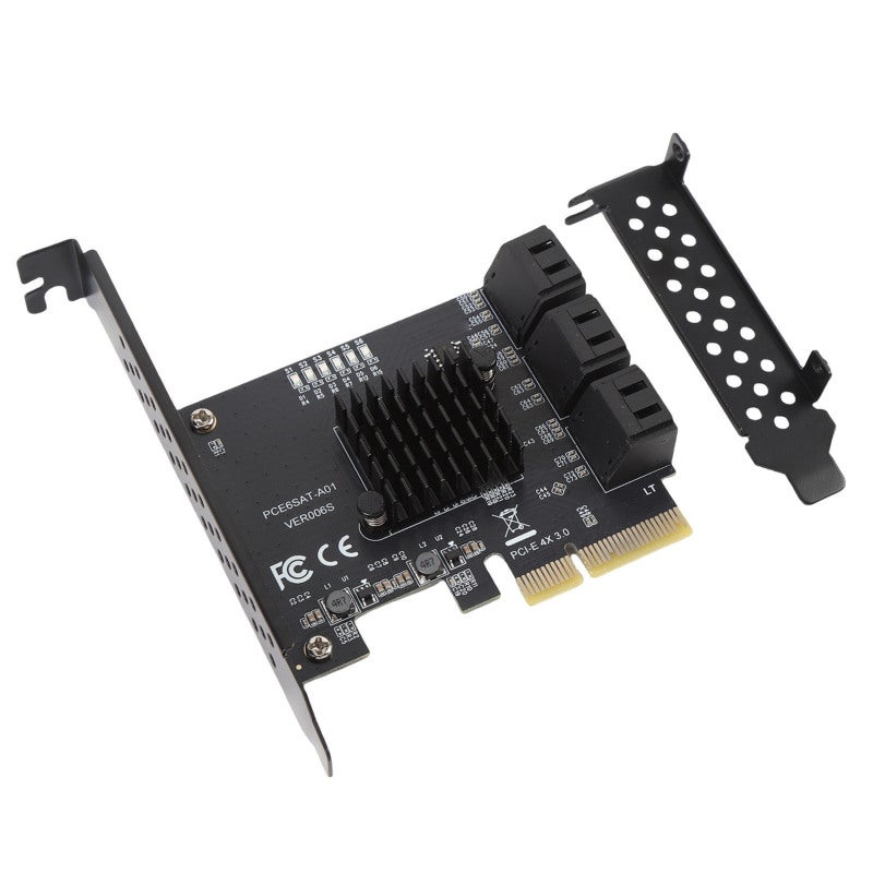 PCIe to SATA Expansion Card 6 Port SATA 3.0 6Gbps Fast Data Transfer - Stable ASM1166 Chipset Reliable Stability for Home Server Storage PC Storage Upgrade Data Backup System - Image 3