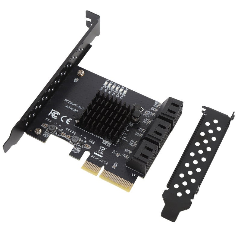PCIe to SATA Expansion Card 6 Port SATA 3.0 6Gbps Fast Data Transfer - Stable ASM1166 Chipset Reliable Stability for Home Server Storage PC Storage Upgrade Data Backup System - Image 4