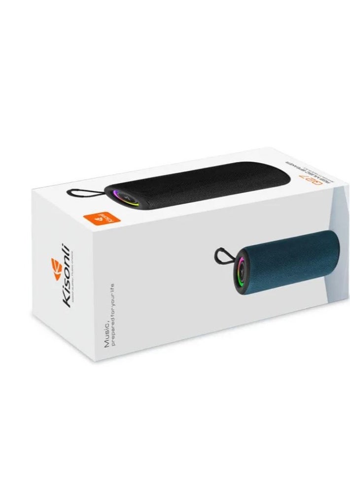 Kisonli - Kisonli Premium Q27Stereo Super Bass RGB 10W Portable Speaker, 1800mAh (3-8 Hr), Built-In Calling MIC, AUX-USB/TF/FM - Image 1