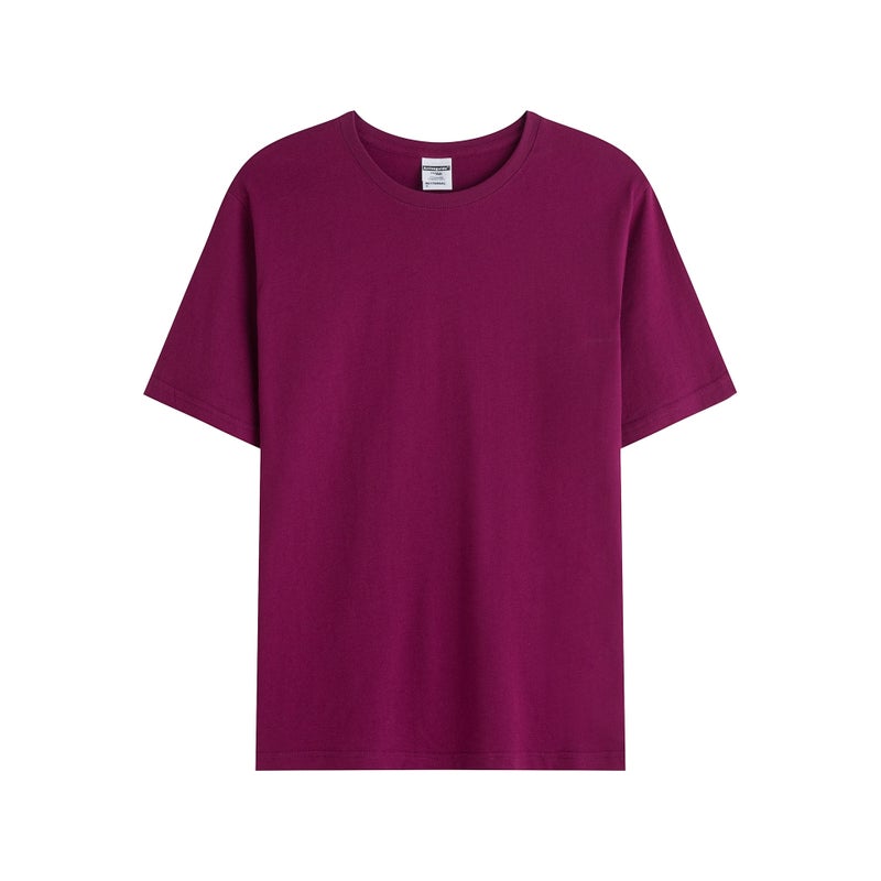 200 grams of pure cotton combed siro spinning advertising cultural shirt diy blank base shirt short sleeve t-shirt custom logo magenta purple 
