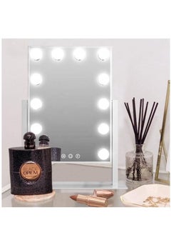 Beauenty Smart Touch Control Electric Tabletop Makeup Mirror, Vanity Mirror with 12 Dimmable Bulbs LED Lights, Three Color Lighting Modes, 360°Rotation  - Image 5