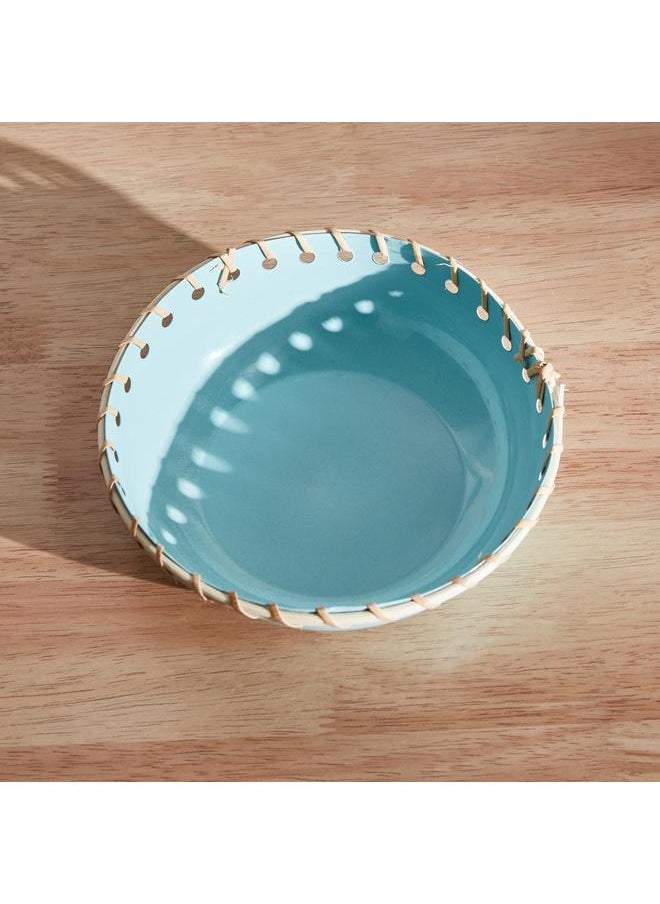 Splendid Metal Decorative Bowl With Cane 16X16X5.5 Cm  - Image 3