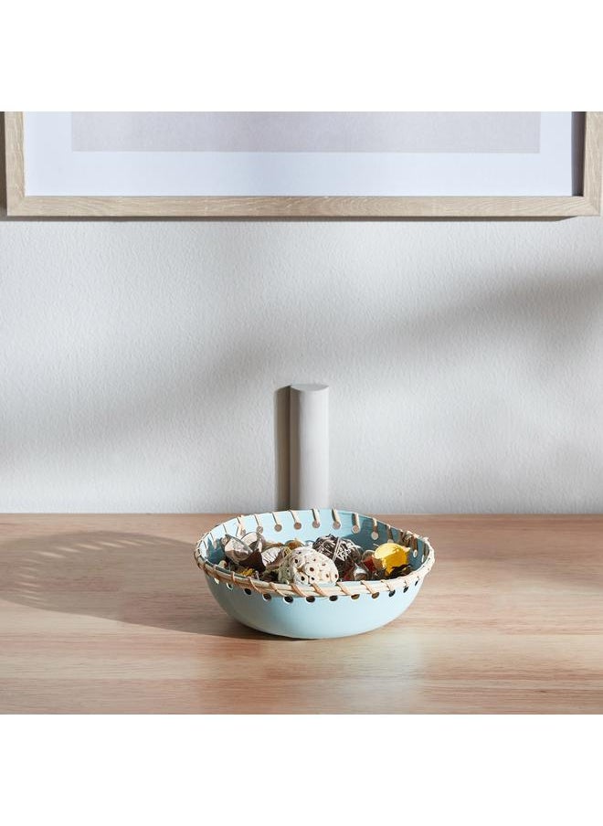 Splendid Metal Decorative Bowl With Cane 16X16X5.5 Cm  - Image 1