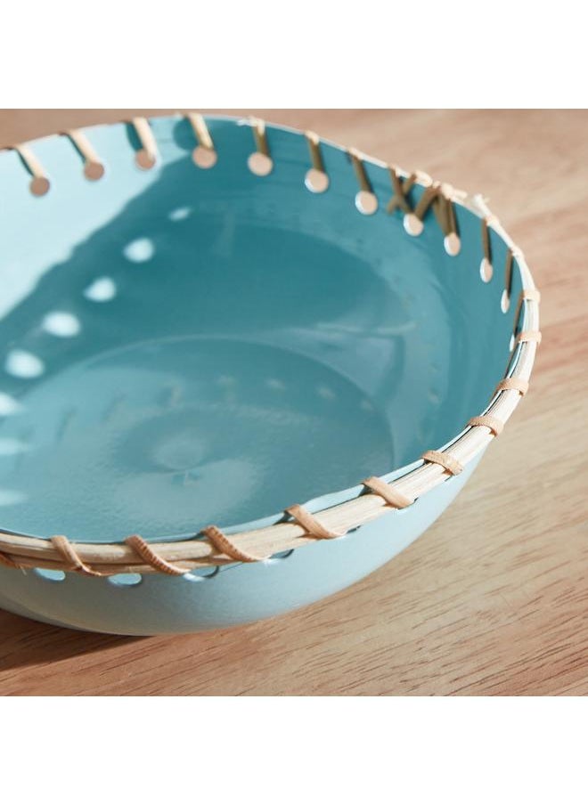 Splendid Metal Decorative Bowl With Cane 16X16X5.5 Cm  - Image 4