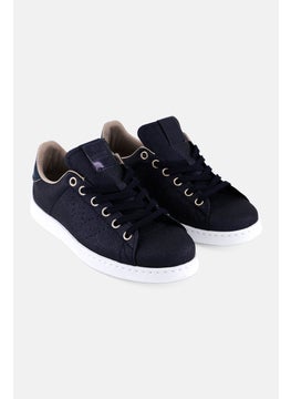 Women Lace Up Casual Shoes, Navy