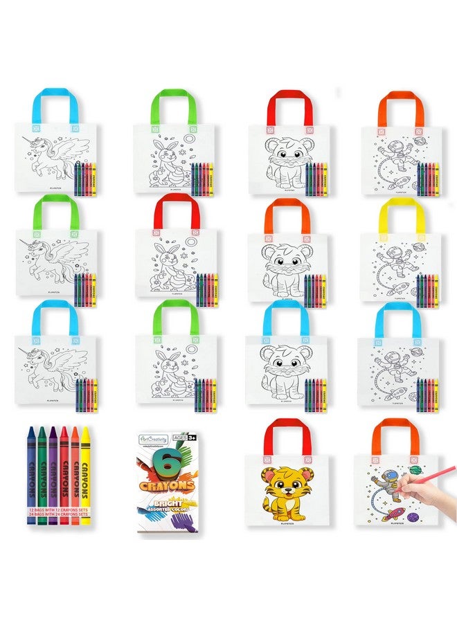 Flipster DIY Graffiti Return Gifts for Kids Party | Set of 60 | Return gift bags for Kids birthday | 10 x 12 Inches Reusable Colouring Bags for Painting Gift Bags for Kids Party - Image 1