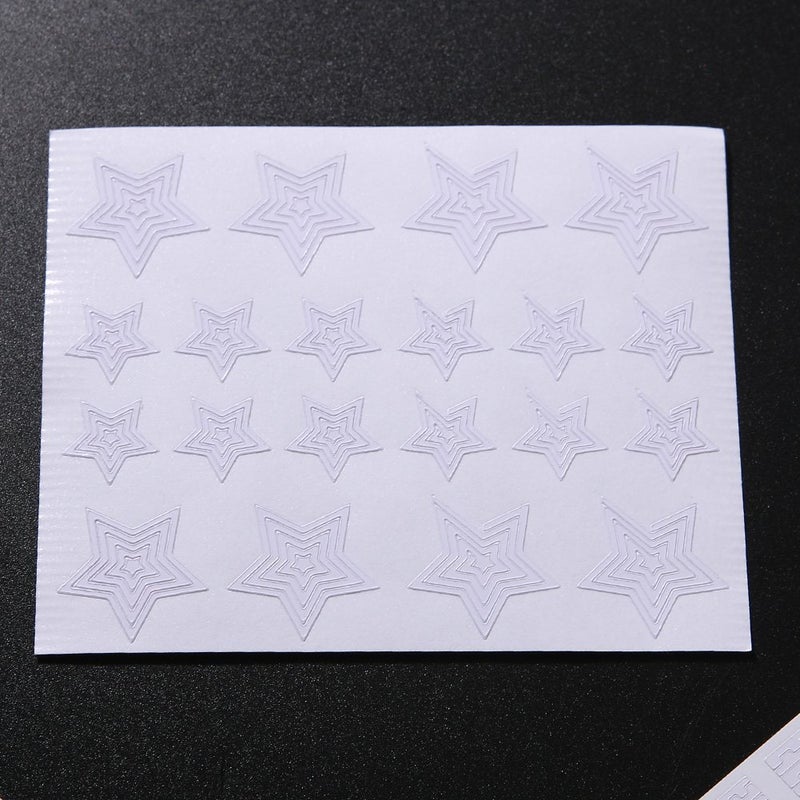 Gugzy French Nail Art Guide Stencil Geometry Circle Stars Heart Diy Manicure Tool 12 Piece - Image 5