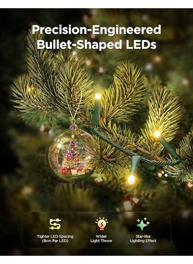 Govee Christmas Sparkle String Lights 66ft, RGBWIC String Lights with 250 Bullet-Head LEDs, App-Controlled, 140+ Scene Modes, 3D Shape Mapping, Music Sync, Works with Alexa, Indoor Holiday Decorations-H6870341 - Image 2