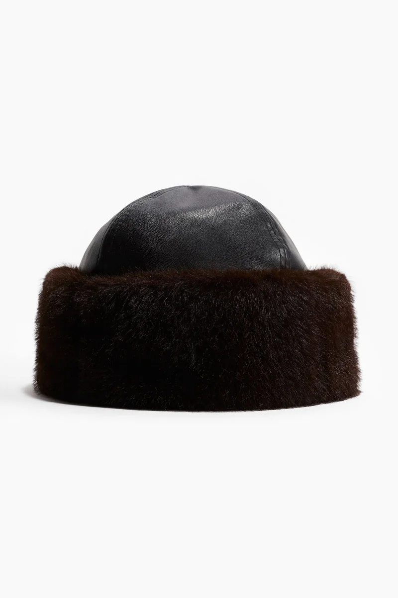 H&M Fluffy-Trim Coated Hat