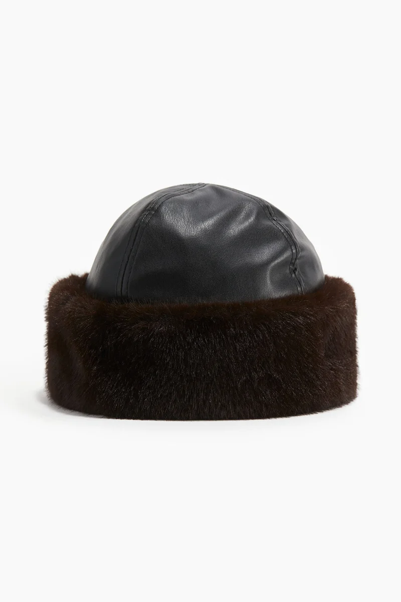 H&M Fluffy-Trim Coated Hat