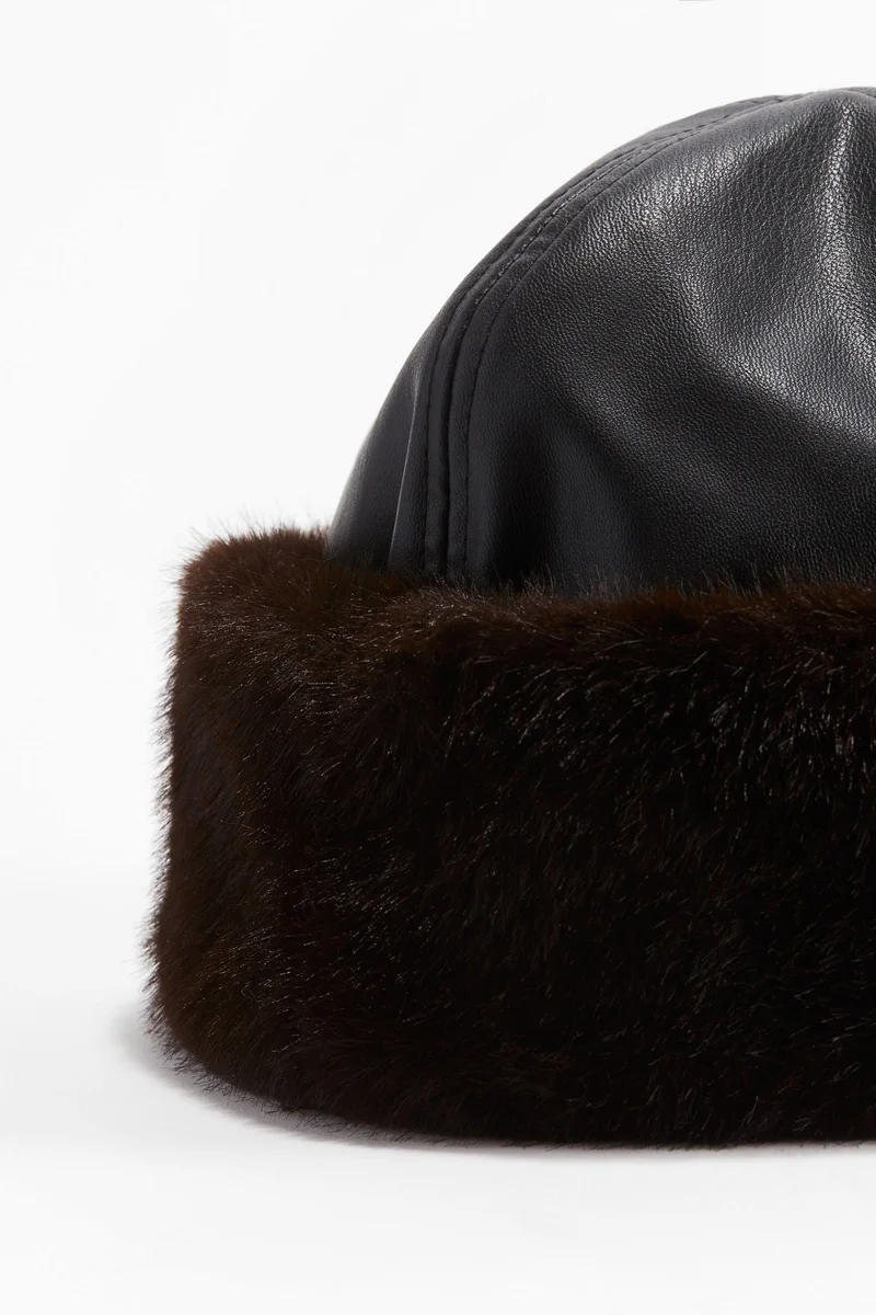 H&M Fluffy-Trim Coated Hat