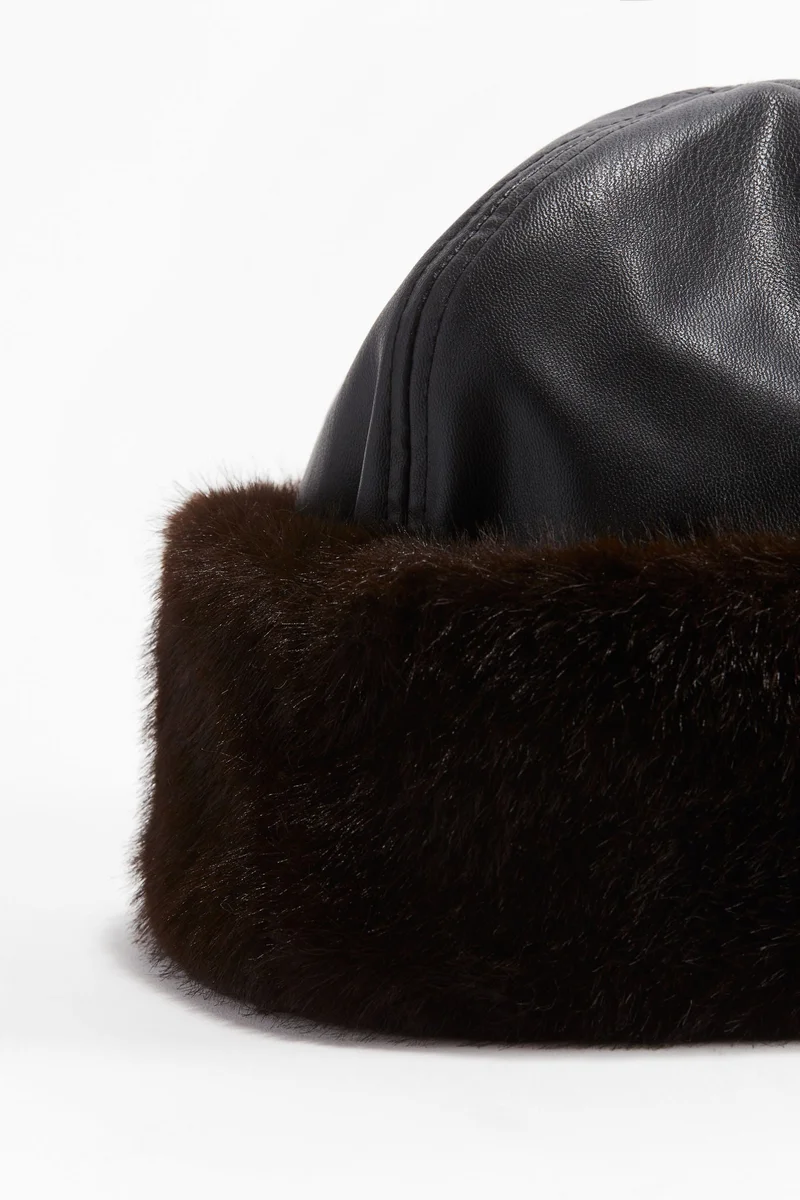 H&M Fluffy-Trim Coated Hat