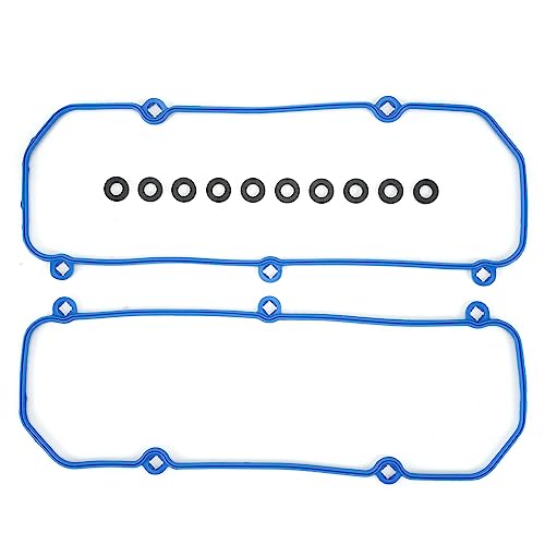 MPLUS OE SOLUTION AUTOPARTS MPLUS VS50441R Engine Valve Cover Gasket Set Replace for Ford 1997-2002 E150 E250 Econoline, 1997-2008 F150 4.2L, 2004-2007 FREESTAR 3.9L 4.2L, 1994-2004 Mustang 3.8L, for Mercury 2004-2007 Monterey - Image 1