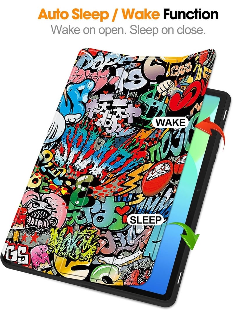CHEROSIN Tablet Case for Samsung Galaxy Tab S10 FE / S9 FE 10.9-Inch with Pen Slot Lightweight Trifold Stand Smart Case Shockproof and Drop-proof Cover with Auto Wake/Sleep - Image 2