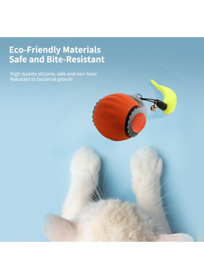 لعبة كرة تفاعلية للقطط، لعبة ألغاز كرة متحركة ذكية داخلية تعمل تلقائيًا وتزيل الملل من خلال شحن USB للحيوانات الأليفة - Image 4