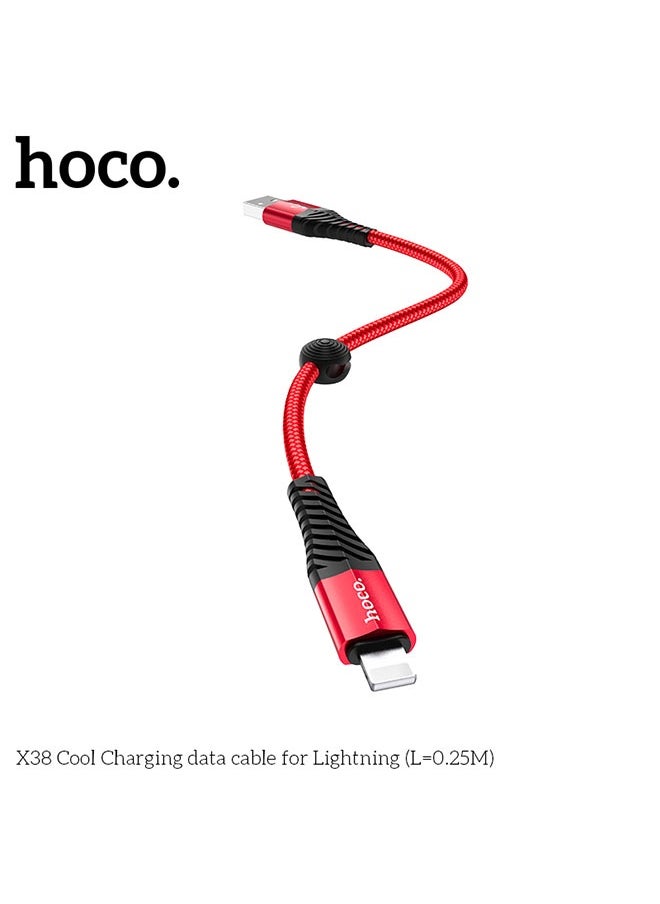 hoco. X38 Cool Charging data cable for iP(L=0.25M)  - Image 3