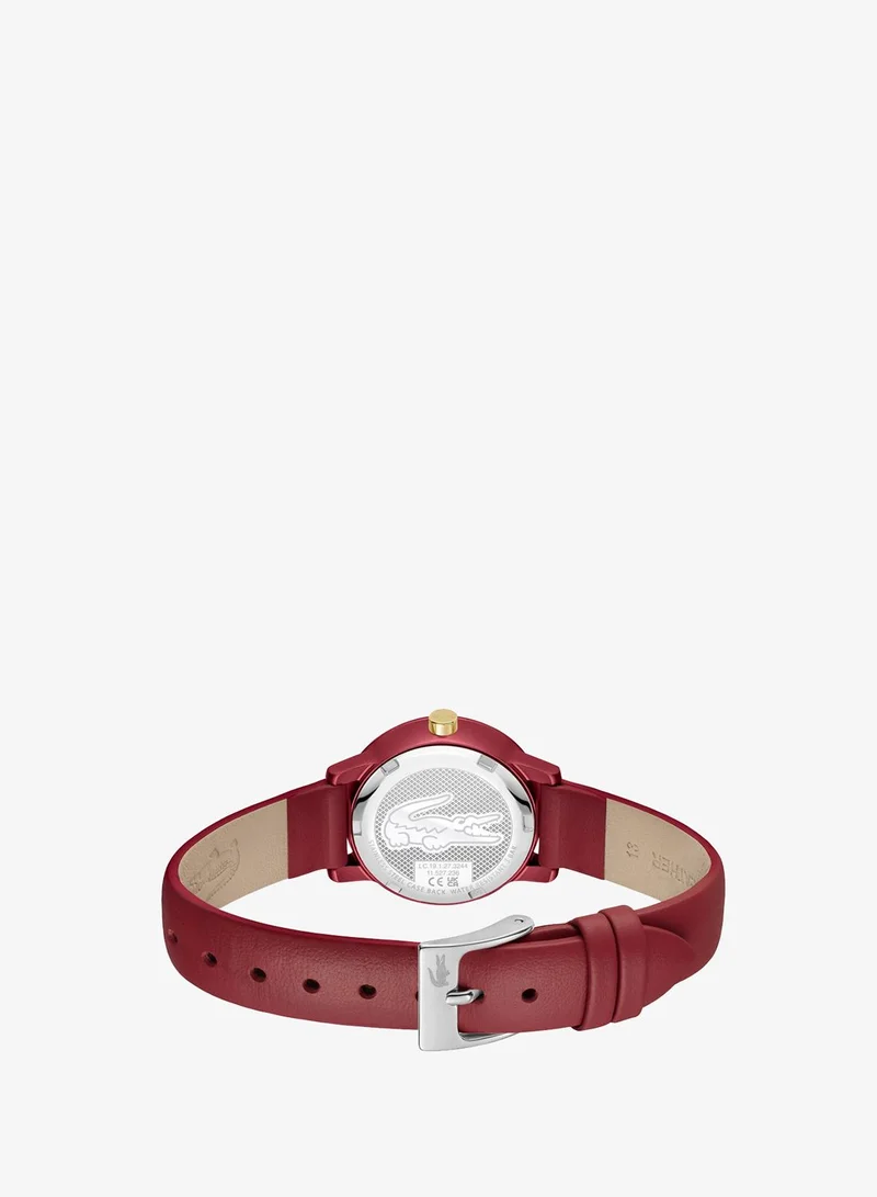 LACOSTE L12Sw Analogue Quartz Movement Watch Leather Strap - 2001439