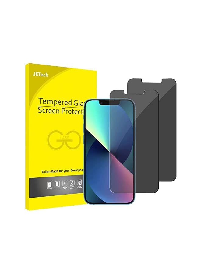 Jetech Privacy Screen Protector Compatible with iPhone 13 mini 5.4-Inch, Anti Spy Tempered Glass Film, Case Friendly, 2-Pack - Image 1