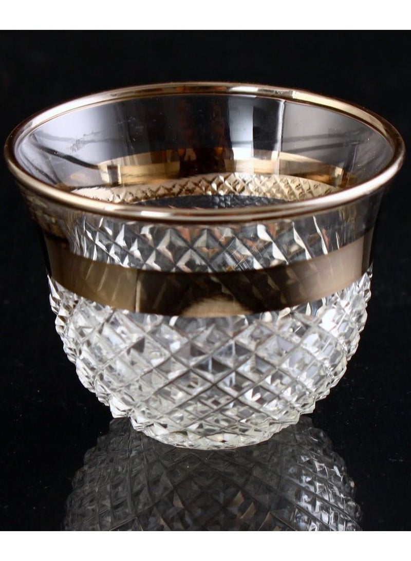 ABKA طقم أكواب قهوة 6 قطع - فضي