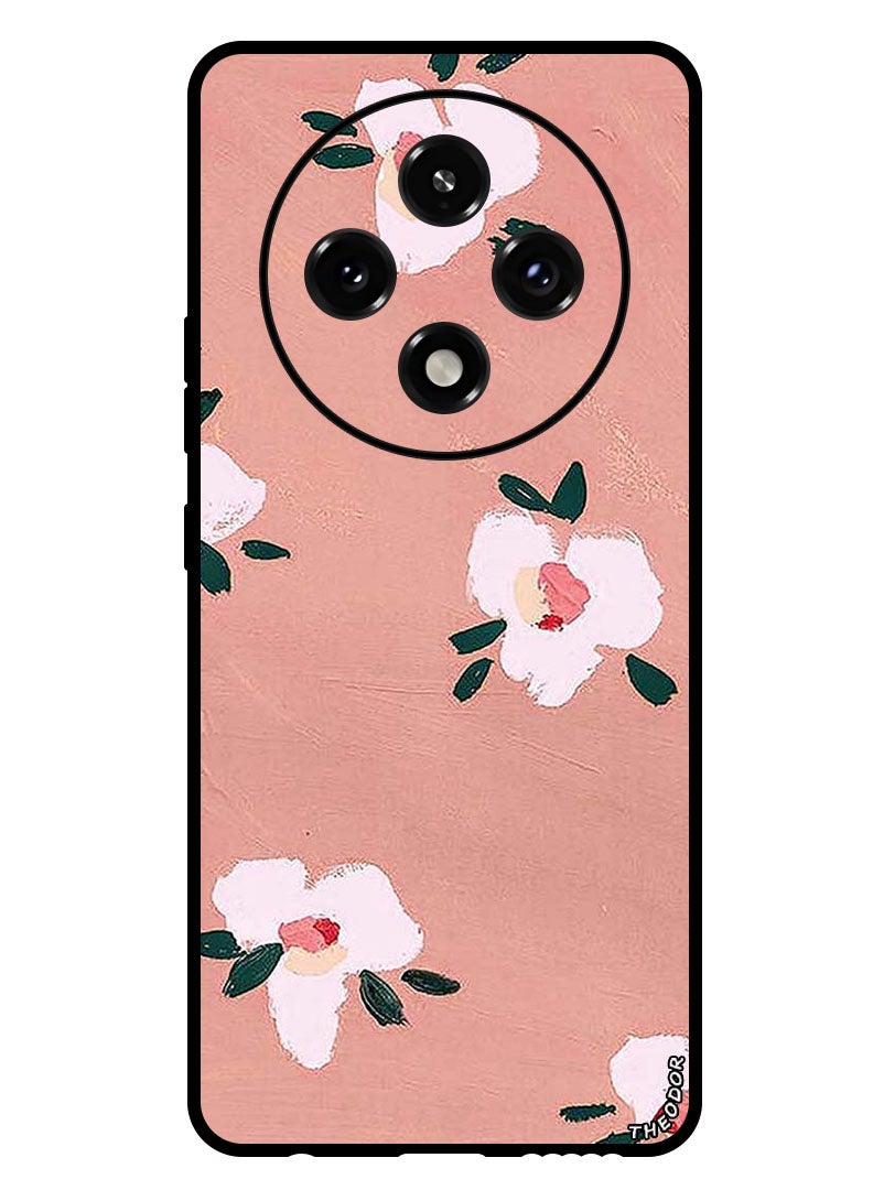 Theodor Protective Case Anti Scratch Shock Proof Bumper Cover For Oppo A3 Pro Peach Flowers - Image 1