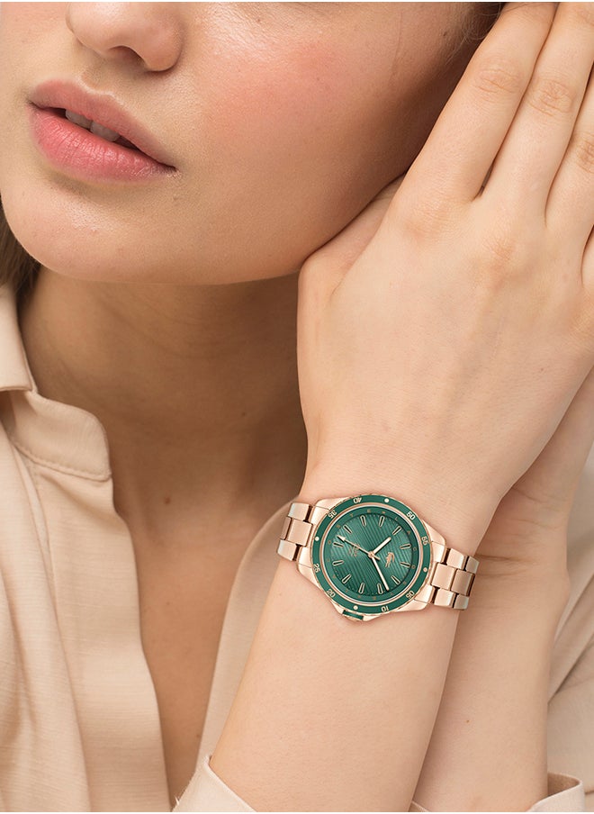 LACOSTE ساعة يد نسائية من الستانلس ستيل بعقارب دائرية الشكل 2001372 - 36 ملم  - Image 4