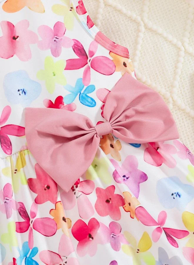 Take Two  Girls Floral Print Sleeveless Midi Dress for Women | Best Price UAE