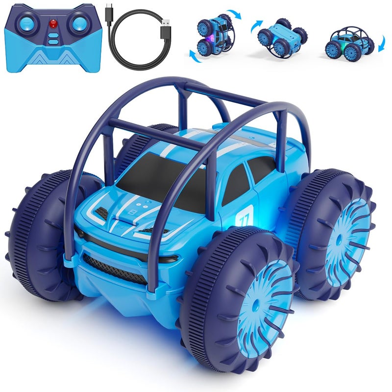 ifollower Amphibious Remote Control Car Rechargeable RC Cars Remote 360 Rotating Flips 24Ghz 4WD All Terrain Stunt Car Toy Christmas Birthday Gift for Kids Boys 312 Years - Image 3