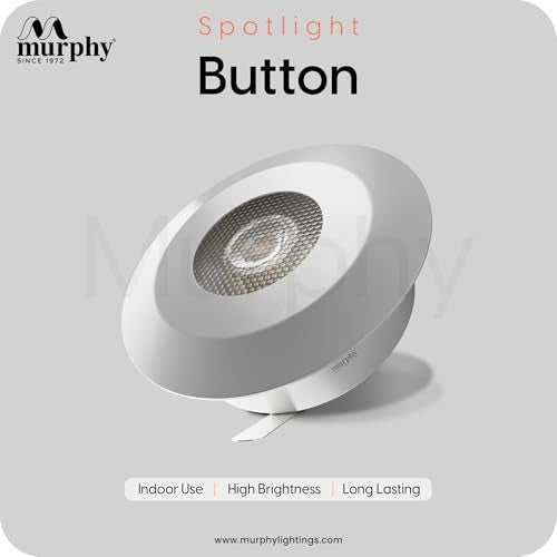 Murphy Polycarbonate 2W LED Button Spot Lights | Pack of 6 | Warm White | Premium Mood Lighting for Home & Office - Image 2