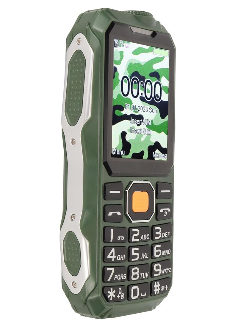 Hope - Button Mobile Phone - Non-Slip Texture, 2G GSM Phone with Large Buttons, Stereo Sound, Loud Volume, Multi-Function Voice Prompt, Dual SIM, Dual Standby (Green) - Image 1