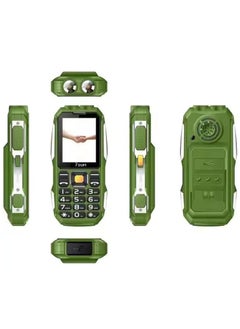 Hope Button Mobile Phone - Non-Slip Texture, 2G GSM Phone with Large Buttons, Stereo Sound, Loud Volume, Multi-Function Voice Prompt, Dual SIM, Dual Standby (Green)  - Image 1