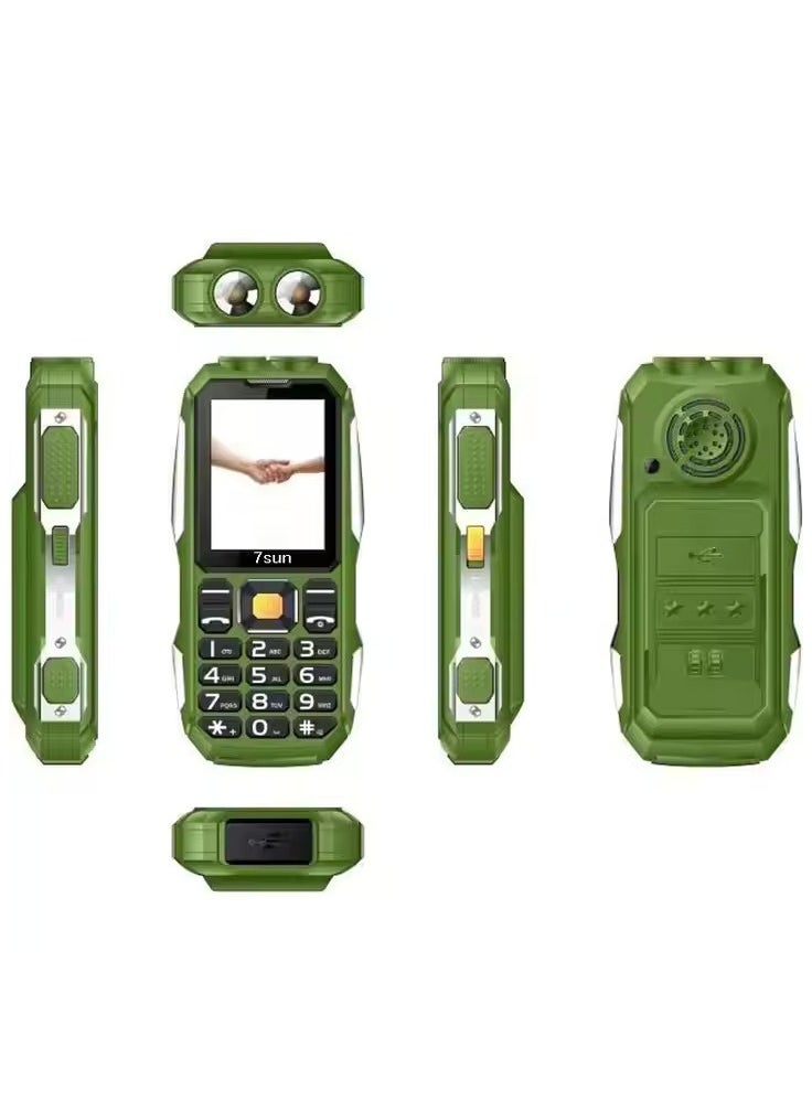 Hope - Button Mobile Phone - Non-Slip Texture, 2G GSM Phone with Large Buttons, Stereo Sound, Loud Volume, Multi-Function Voice Prompt, Dual SIM, Dual Standby (Green) - Image 1