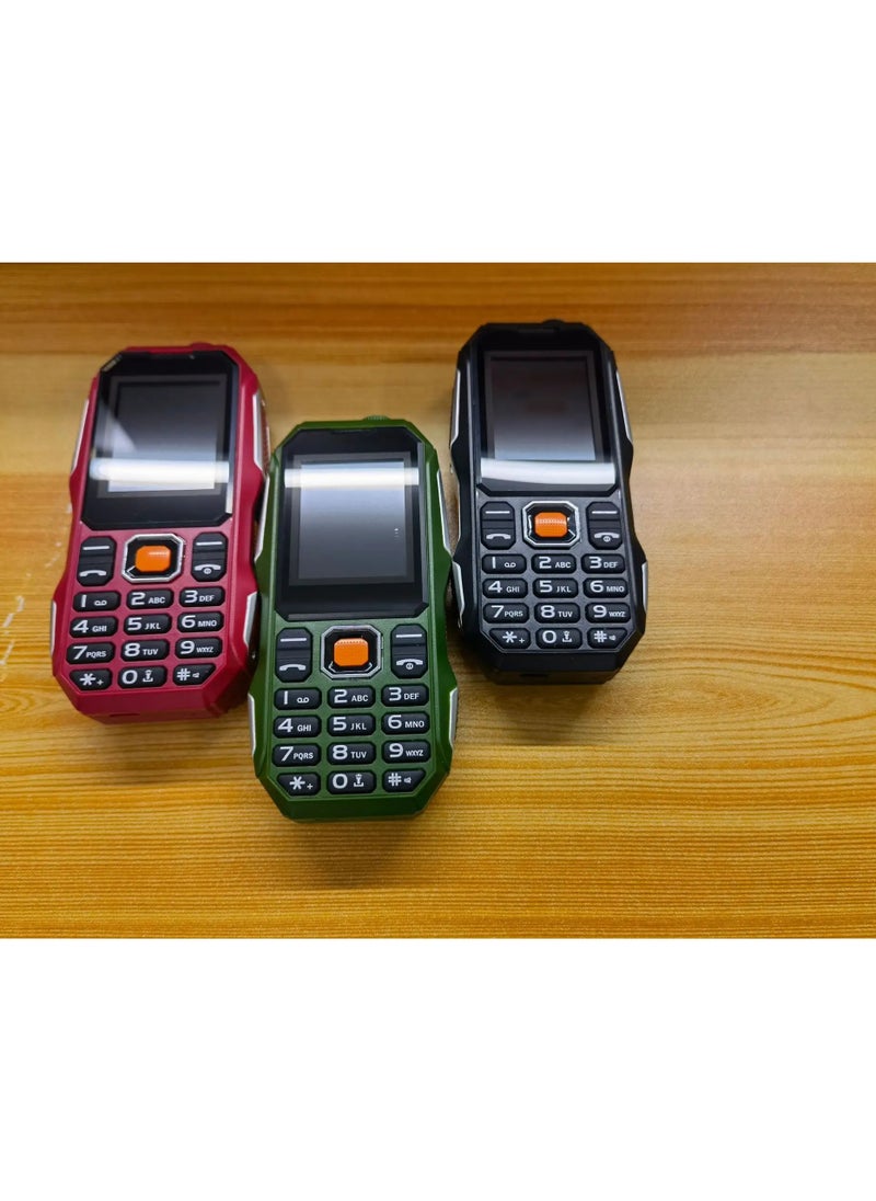 Hope - Button Mobile Phone - Non-Slip Texture, 2G GSM Phone with Large Buttons, Stereo Sound, Loud Volume, Multi-Function Voice Prompt, Dual SIM, Dual Standby (Green) - Image 1