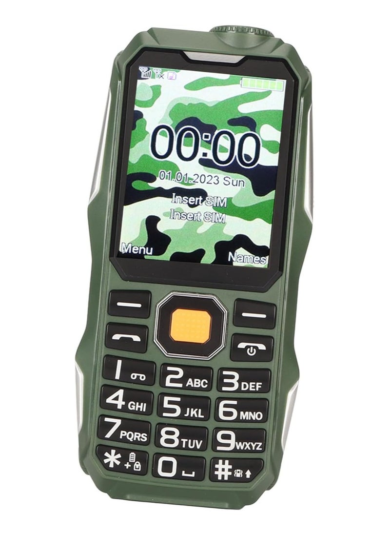 Hope - Button Mobile Phone - Non-Slip Texture, 2G GSM Phone with Large Buttons, Stereo Sound, Loud Volume, Multi-Function Voice Prompt, Dual SIM, Dual Standby (Green) - Image 1