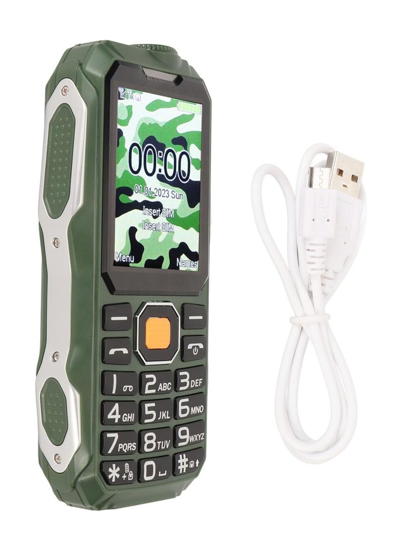 Hope - Button Mobile Phone - Non-Slip Texture, 2G GSM Phone with Large Buttons, Stereo Sound, Loud Volume, Multi-Function Voice Prompt, Dual SIM, Dual Standby (Green) - Image 1