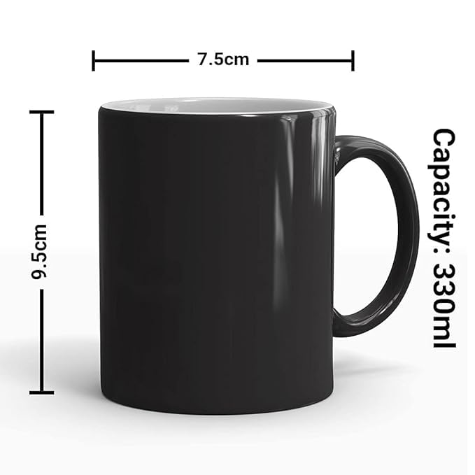 Gift Arcadia Ceramic Hubby Wifey Color Changing Coffee Mugs | Best Wedding Gift | Couple Gifts for Wedding| Valentine Gift |Gifts for Women | Set of 2 Coffee Mug | 330ml Multicolor (A312) - Image 5