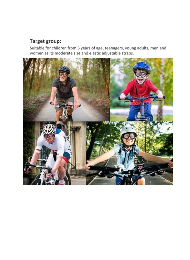Generic Anti-wind and anti-dust tactical motorcycle glasses for hunting, cycling, skiing and outdoor places (middle size-transparent black) - from Rana store  - Image 3