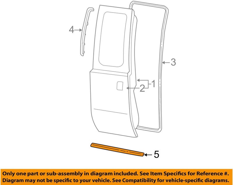 Ford Genuine 1C3Z-26253A24-A Door Weatherstrip - Image 3