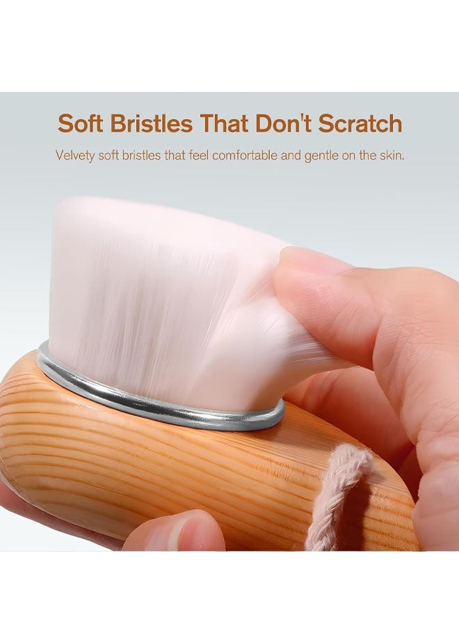 Soft Bristle Facial Cleansing Brush with Ergonomic Handle, Travel-Friendly for Deep Pore Cleaning - Image 5