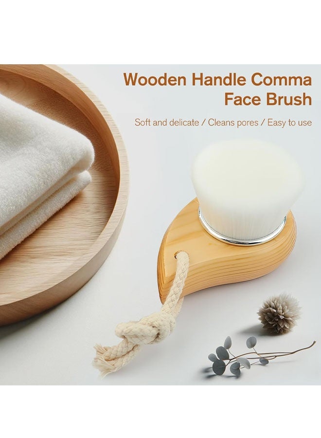 Soft Bristle Facial Cleansing Brush with Ergonomic Handle, Travel-Friendly for Deep Pore Cleaning - Image 2